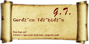 Gerócs Tóbiás névjegykártya